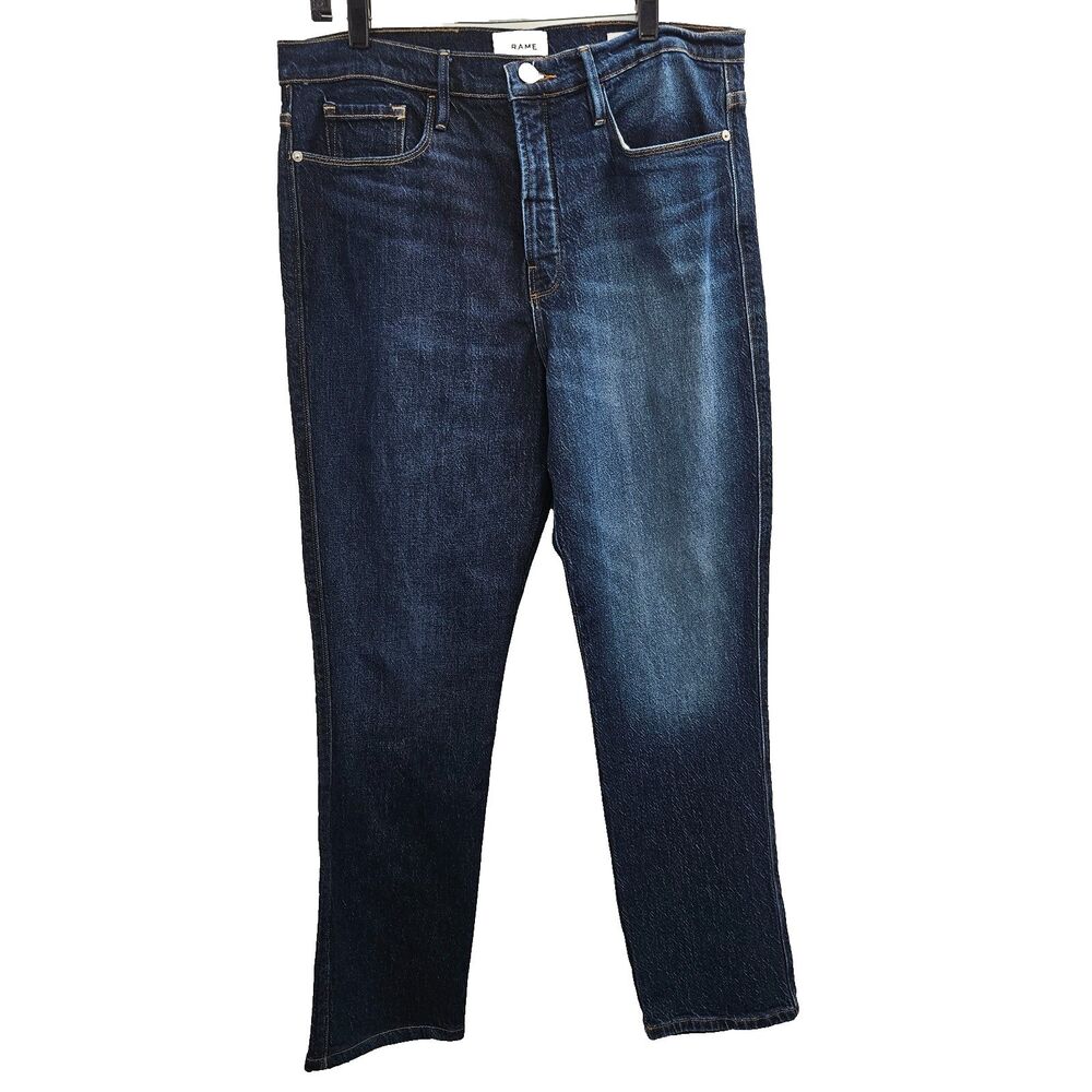 FRAME Denim Jeans Le Sylvie Slender Straight Leg HERITAGE Eagle Rock Blue Sz 32